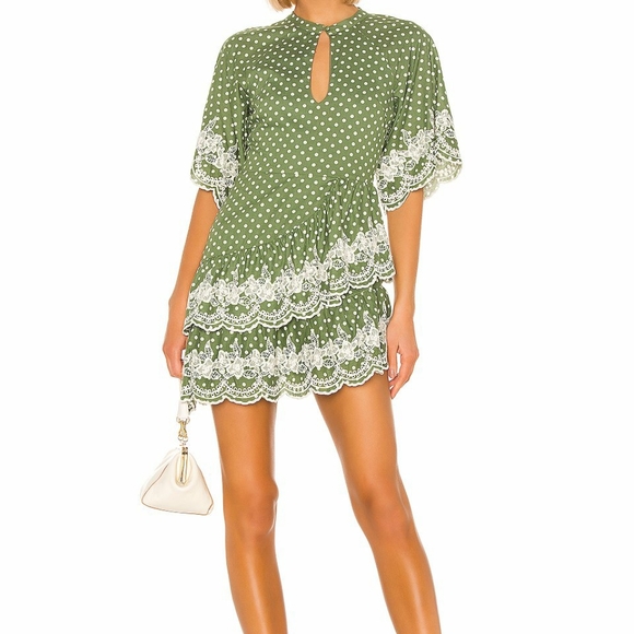 Tularosa Dresses & Skirts - NWT Tularosa Alma Polka Dot Eyelet Mini Dress XS